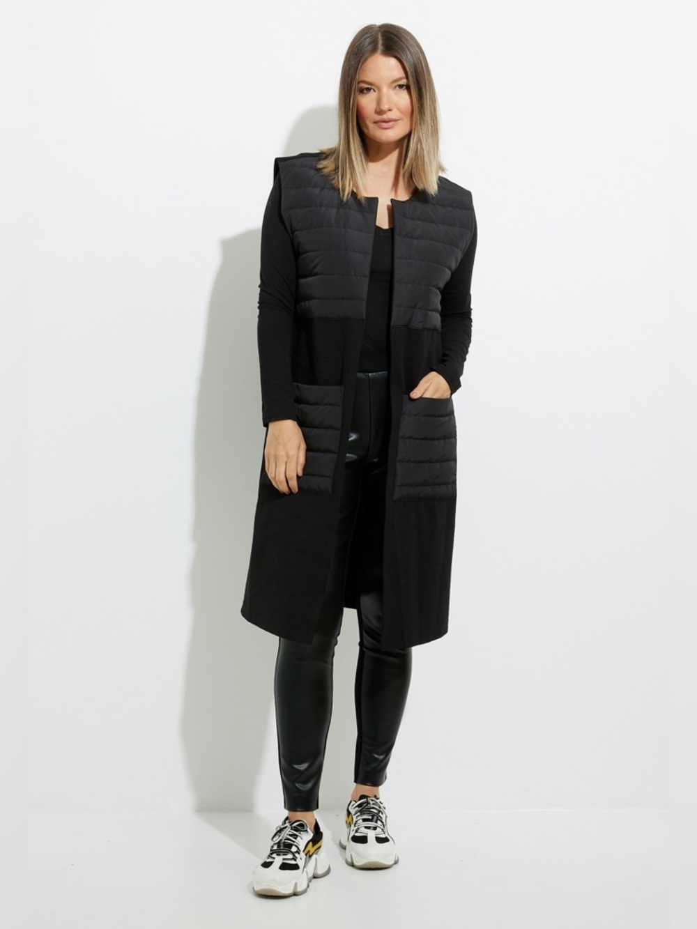 Joseph Ribkoff Style 224317 Sleeveless Puffer Vest Black